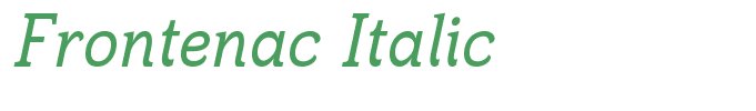 Frontenac Italic